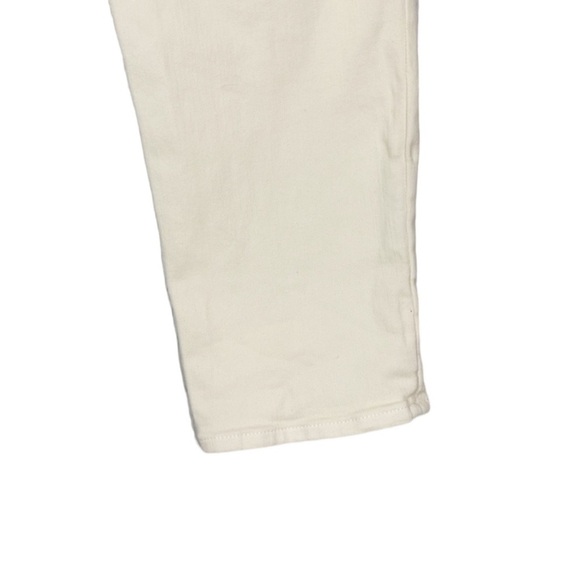 ATHLETA Skulptek Straight Leg High Waist Ankle Cropped Jeans in Ivory Size 8 - Picture 4 of 7